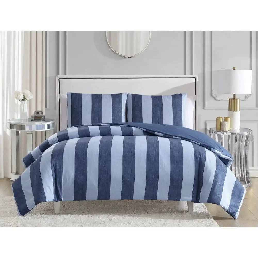 Juicy Couture Denim Stripe Duvet Cover Set - 3-Piece King